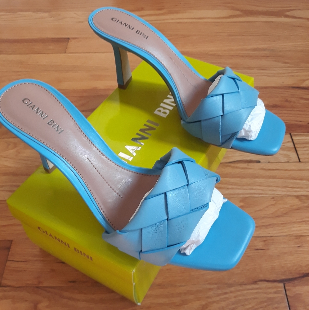 Gianni Bini Woven Open Toe Heel Sandals